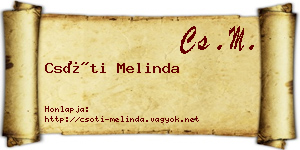 Csóti Melinda névjegykártya