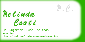 melinda csoti business card